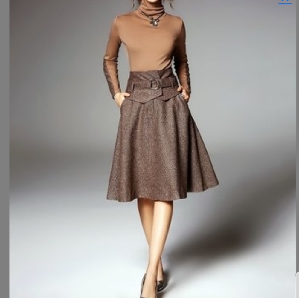 Vicky and Lucas ALine skirt & Matching turtleneck